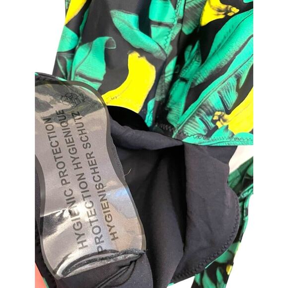 Ganni One-Piece Belted Swimsuit Size 48 EU/XXL Banana Tree Black Recycled NWT - Picture 8 of 10